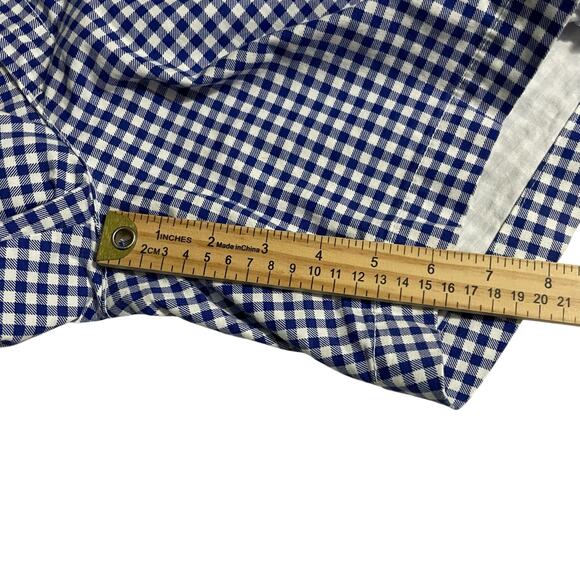 Old Navy Shorts Womens Size 8 Everyday Short Blue Gingham Plaid Mid Rise Zip Fly - Picture 9 of 10